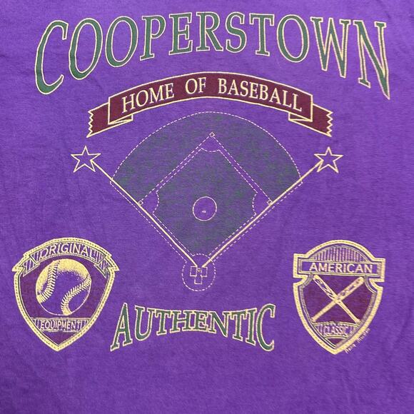 Vintage 90s Cooperstown Baseball Tee Shirt Single Stitch Prairie Mountain M - Picture 2 of 6